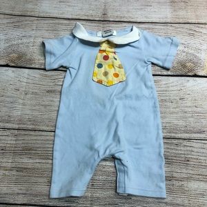 4/$20 Acme Boys Size 6-9 months Romper with Tie